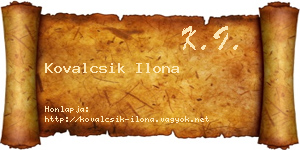 Kovalcsik Ilona névjegykártya